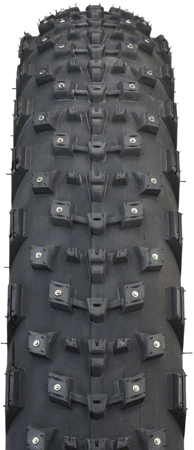 45NRTH Dillinger 4 Winter Bike Tire - 27.5x4.0 Tubeless Folding Black 60TPI with 168 Carbide Studs | Fat Tire for Snow & Ice Cycling | Mountain Bike, Commuter & Adventure Riding