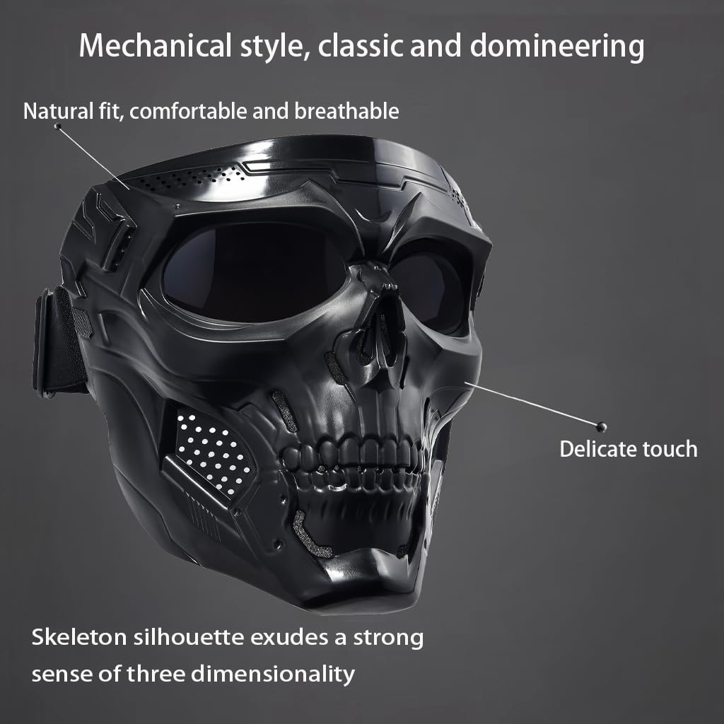 Motorcycle Full Face Mask & Dirt Bike Goggles - Motocross, ATV, Off-Road Riding Racing Goggles for Men & Women - Perfect for Adventure Sports & Outdoor Protection