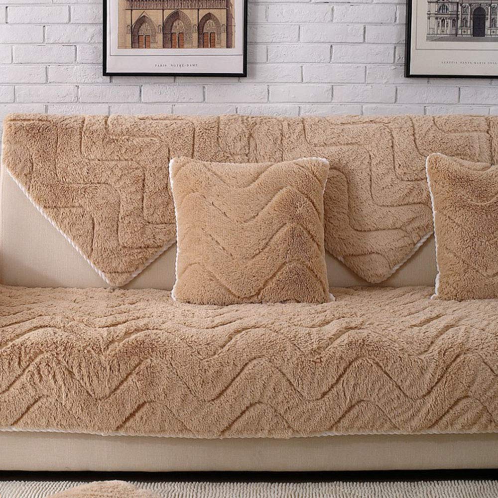 Reversible Sofa Slipcover - Non-Slip Faux Fur Couch Cover for Pets (Dogs & Cats) - 43