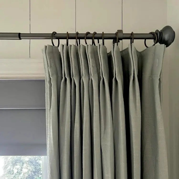 Premium Ian Linen Drapery Pleat Curtains - Elegant Window Treatments for Living Room & Bedroom Decor