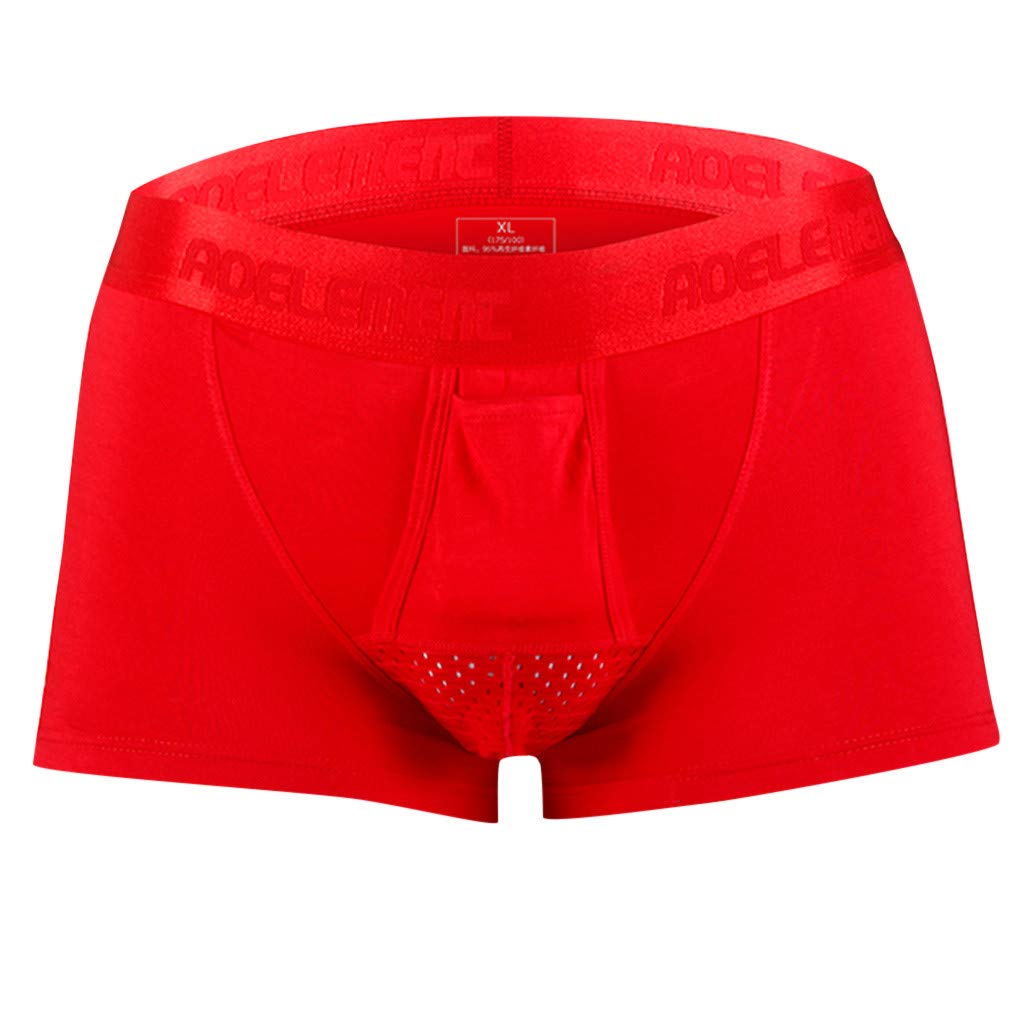 **Men's Breathable Bullet Separation Underwear - Sexy Trunks with Scrotum Support for Comfort & Style | Perfect for Gym, Daily Wear & Intimate Moments**