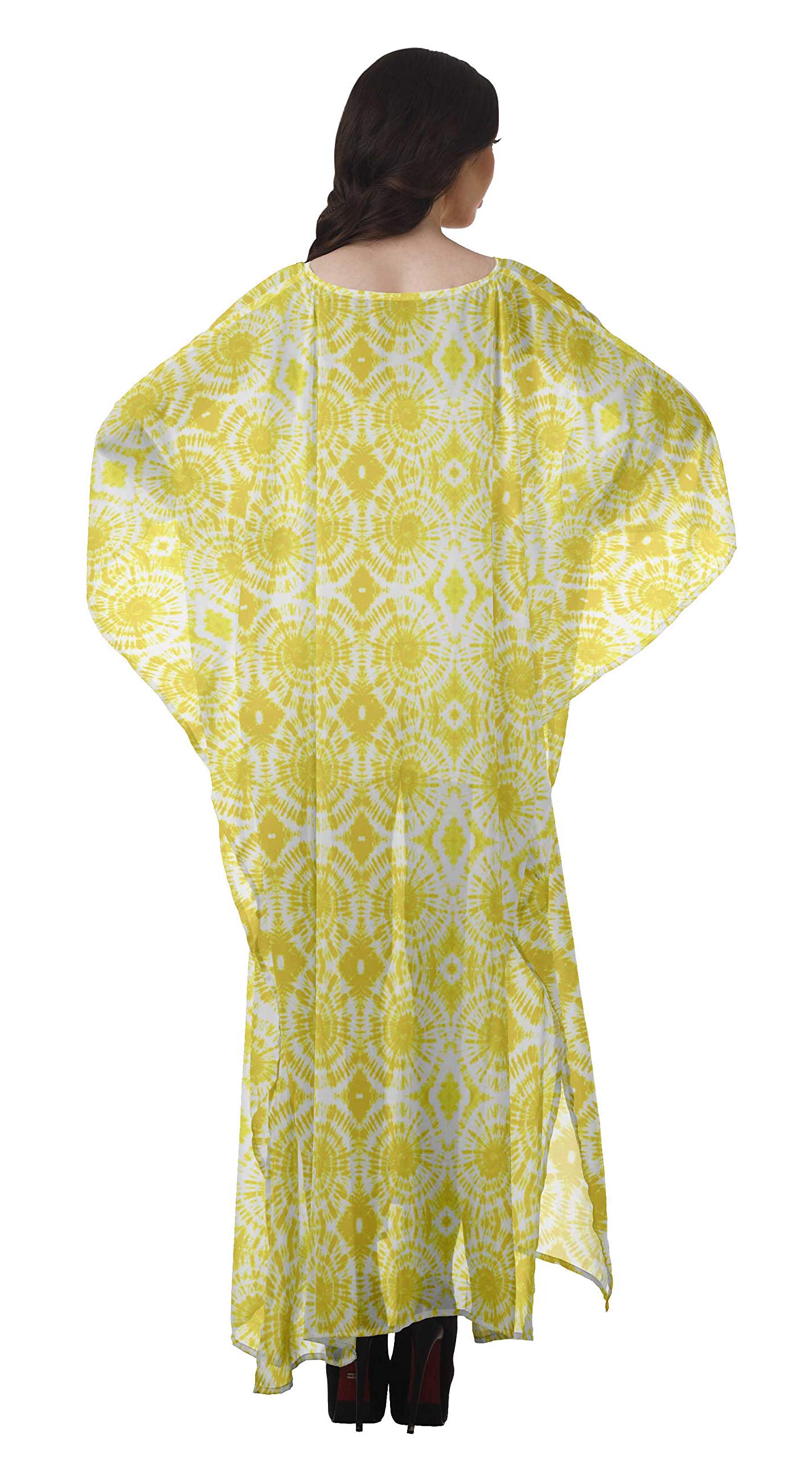 Stylish Moomaya Women's Swimsuit Cover Up - Sheer Turkish Kaftan Beach Dress for Poolside, Vacation & Summer Outings