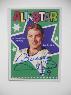 Bobby Hull NHL Rare Signed Hockey Card - Authentic Collectible for Sports Memorabilia Fans & Gift for Hockey Enthusiasts