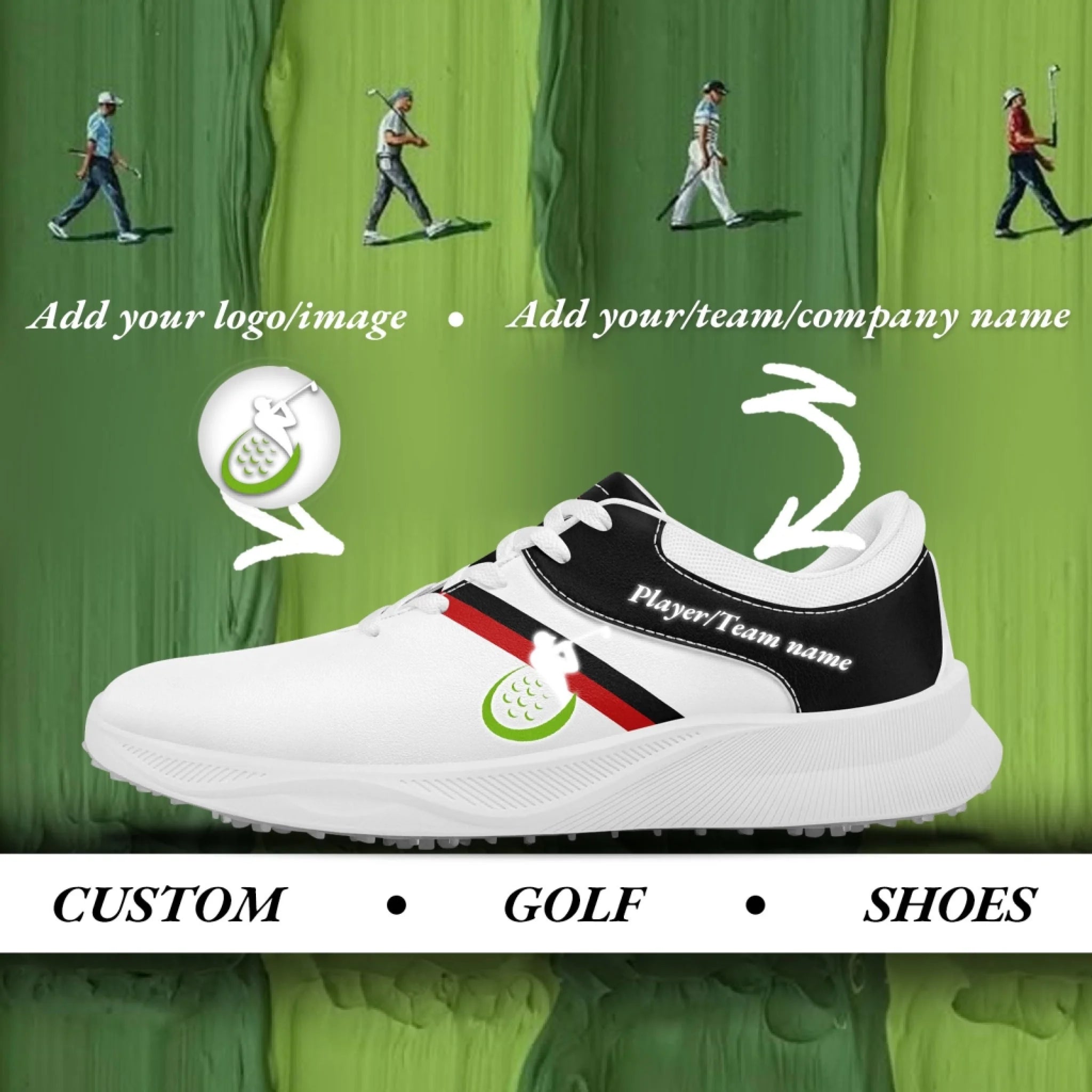 Custom Golf Performance Sneakers for Men & Women - Personalized Durable Athletic Shoes for POD Resellers - Lightweight Comfort Walking & Training Shoes for Golf Course & Casual Wear (FN062 25020099 5)