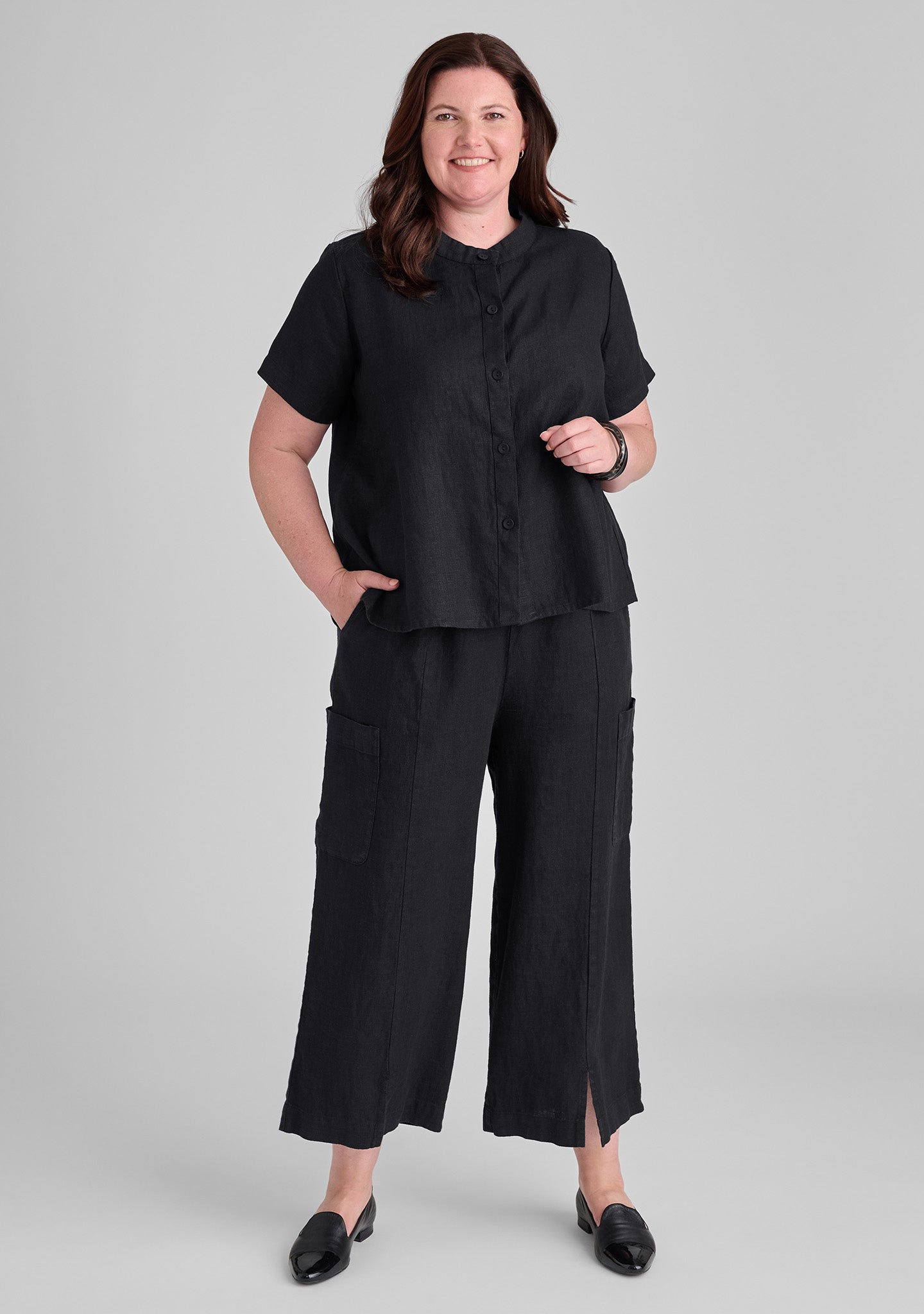 Zdenka Women's Linen Button Down Shirt - Breathable Casual Blouse for Work & Summer Outfits | Office Wear & Vacation Style