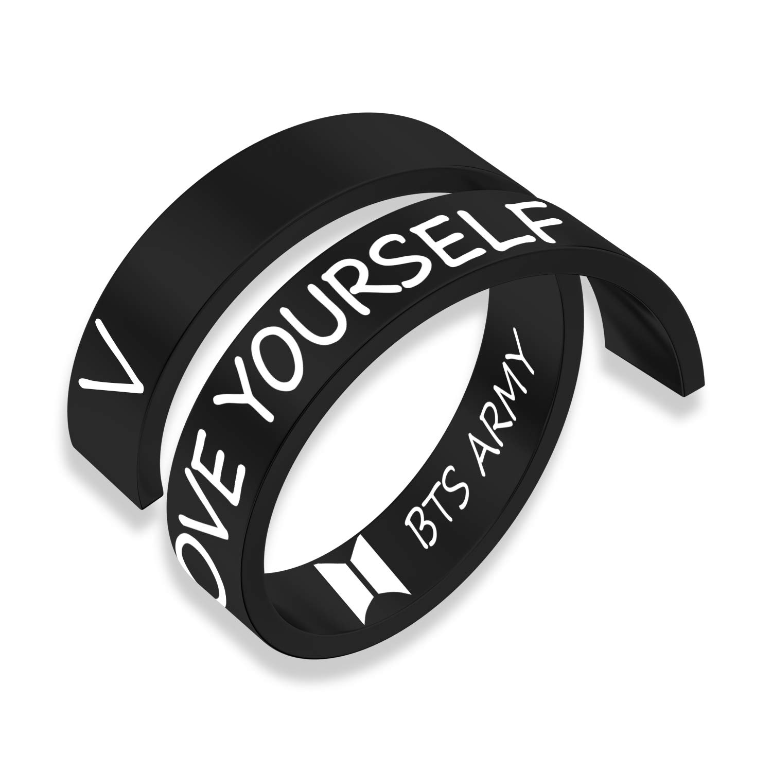 BTS Army Ring - Kpop BT21 Love Yourself Jewelry for BANGTAN BOYS Fans - Perfect for Concerts, Gifts & Kpop Merch Collectors