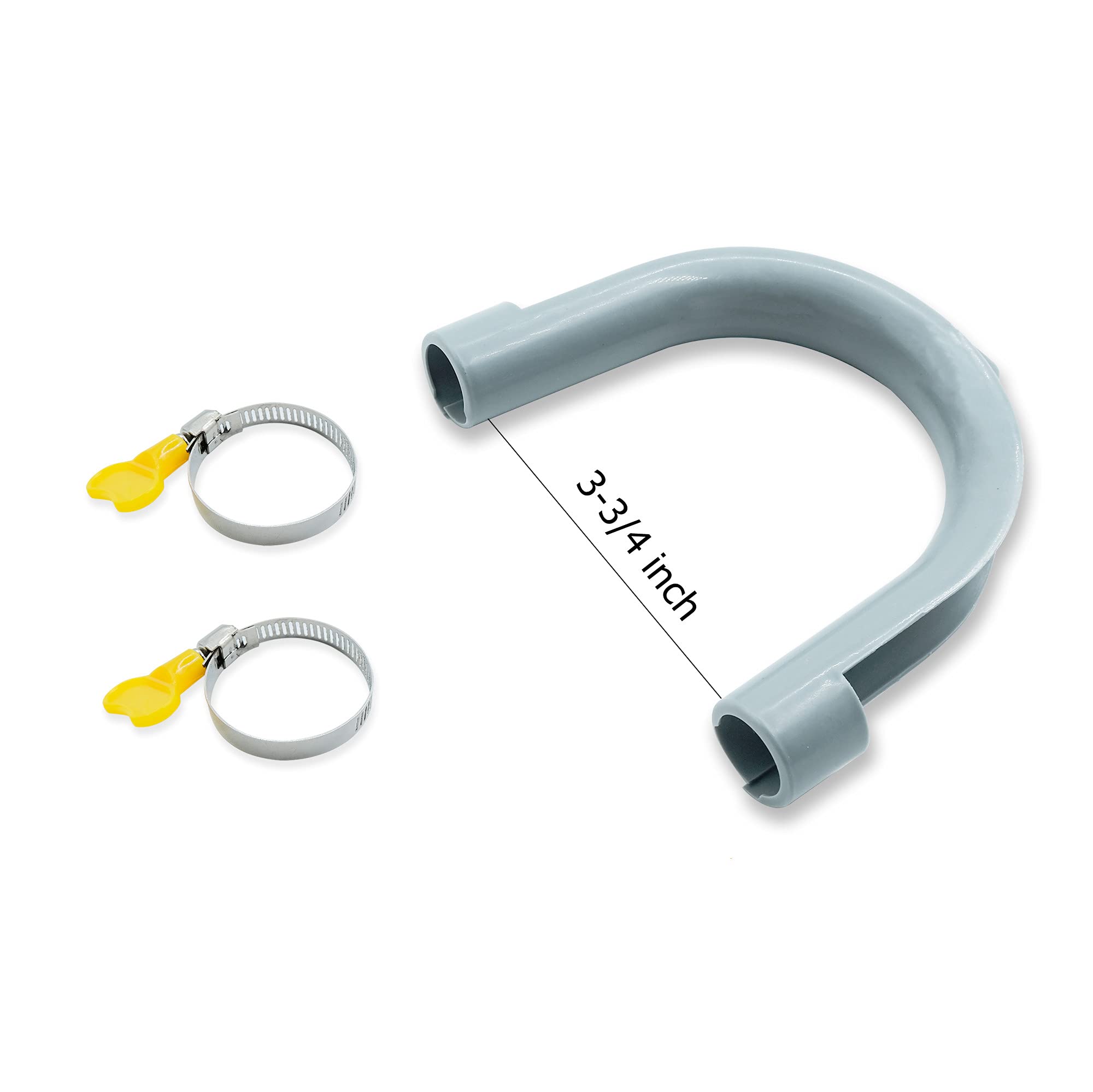 AGOOBO 10 FT Universal Washing Machine Drain Hose Extension Kit with U-Bend Holder & 2 Clamps - Fits 3/4