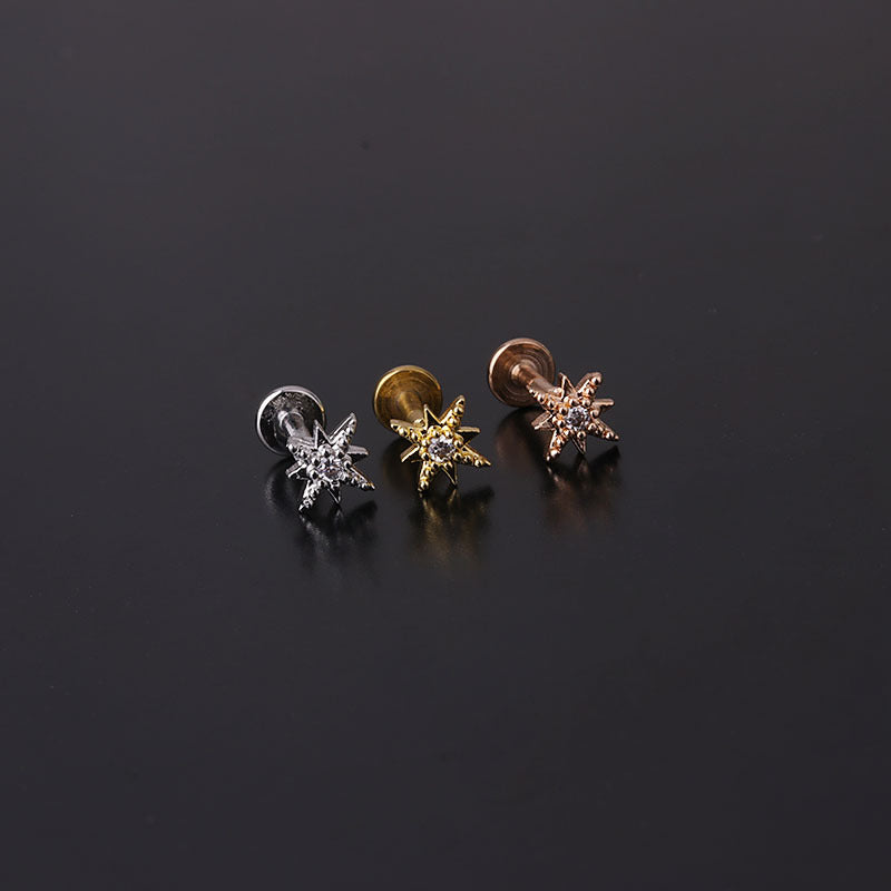 16G Butterfly Flat Back Conch Helix Earrings - Surgical Steel Body Jewelry for Cartilage Piercing | Perfect for Everyday Wear, Parties & Special Occasions