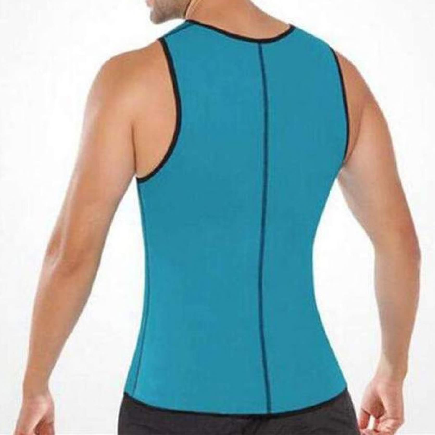 ChyJoey Men's Workout Sauna Vest with Zipper - Sweat Enhancer & Fat Burning Fitness Tank Top for Weight Loss & Body Shaping - Ideal for Gym, Running, and Home Workouts