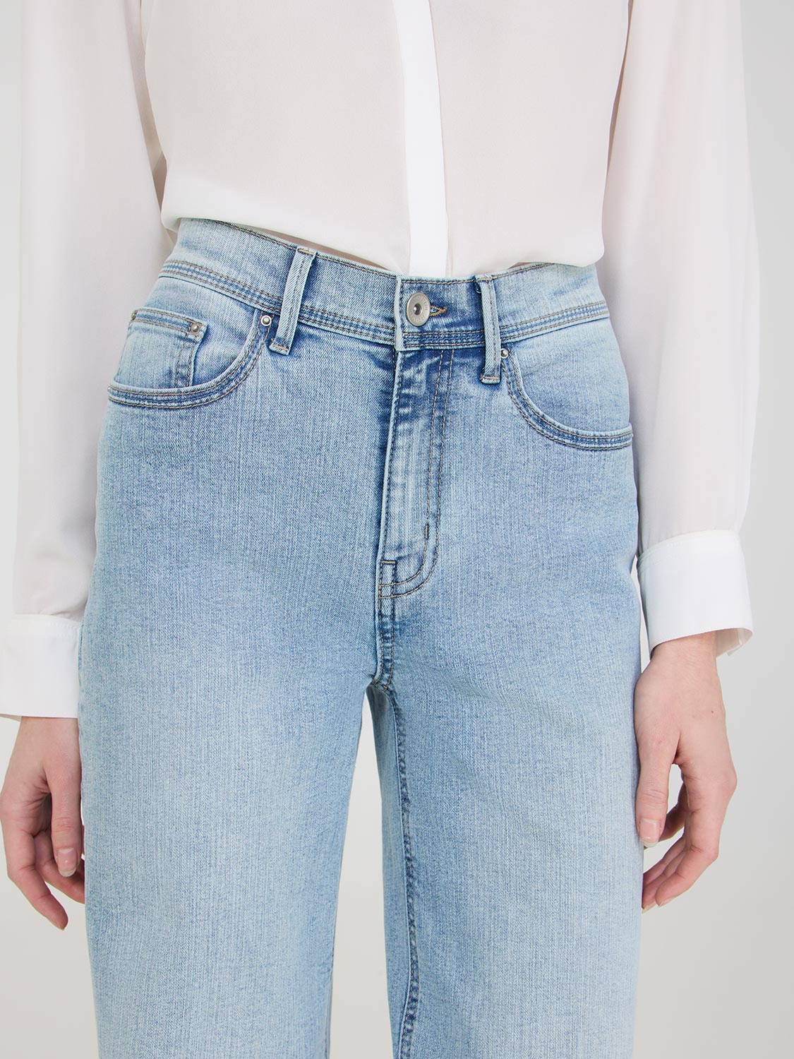Straight Leg Jeans for Women - High Waist Wide Cuff Denim Pants - Comfortable & Stylish for Casual Wear, Office, and Weekend Outings