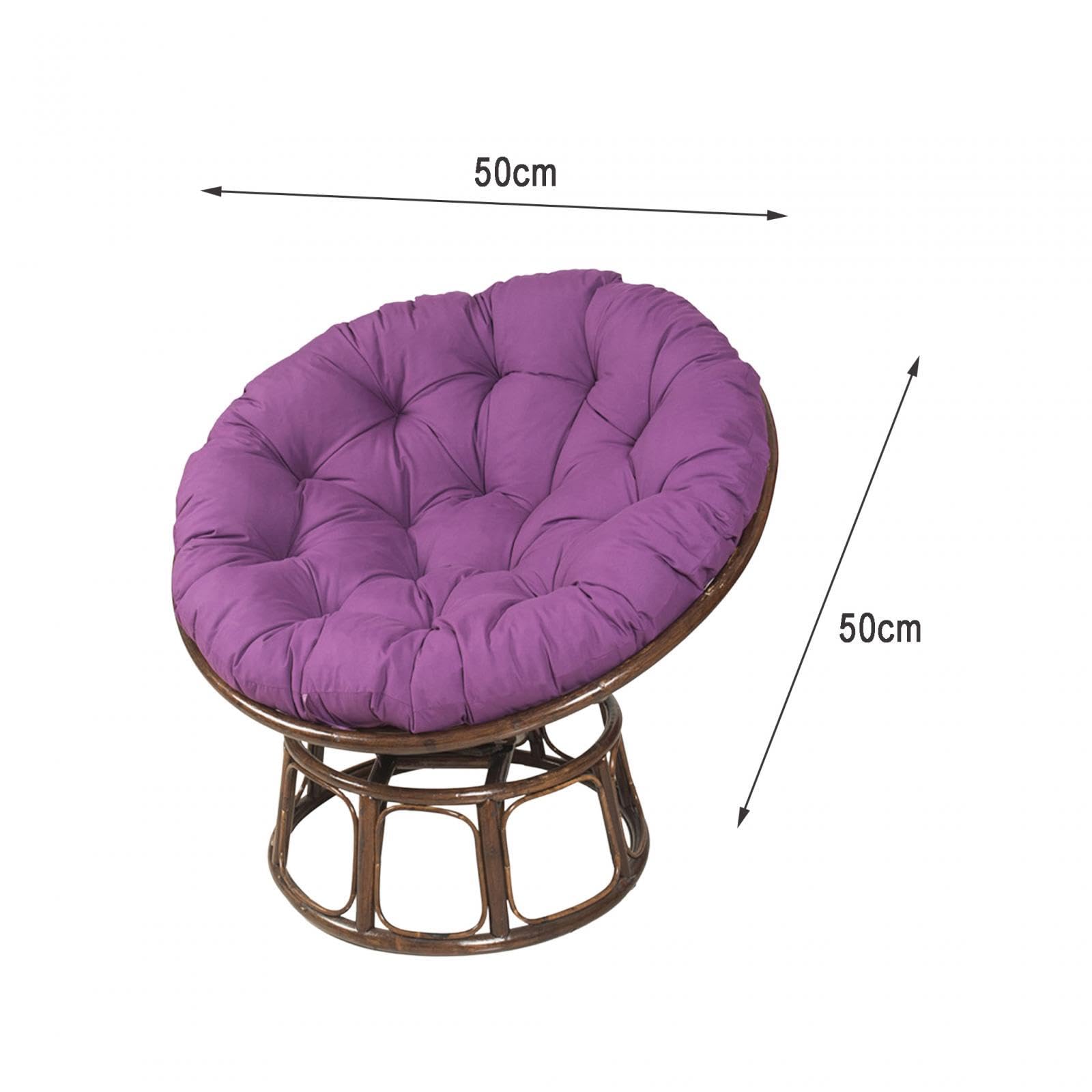 Comfy Round Hammock Chair Cushion - Soft Hanging Egg Chair Pad for Porch Swings, Garden & Office - Purple Outdoor Lounge Accessory | Perfect for Relaxing, Reading & Sunbathing
