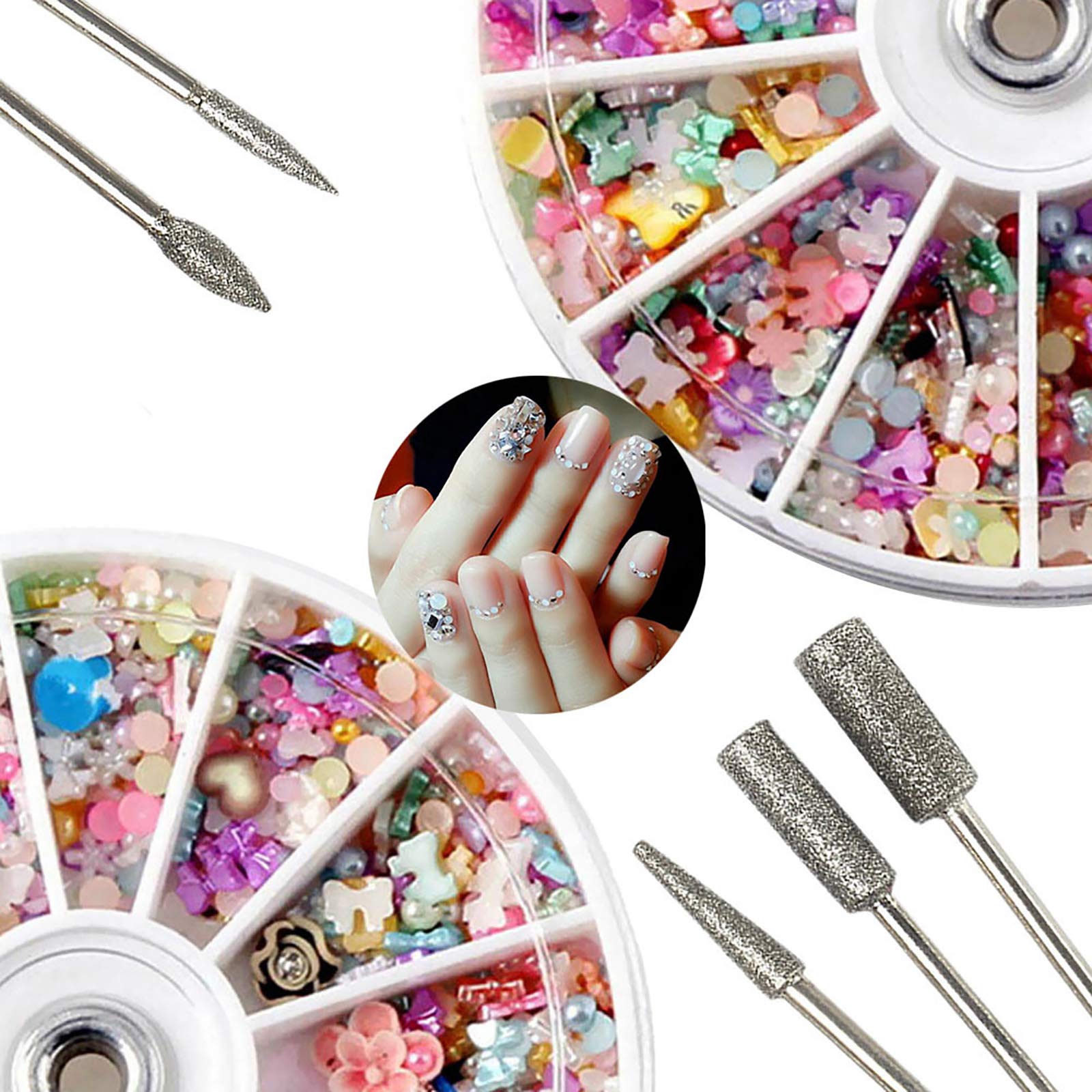 Ubersweet® 43Pcs Nail Drill Bits Kit for Nail Art Machine - Salon & Home Use