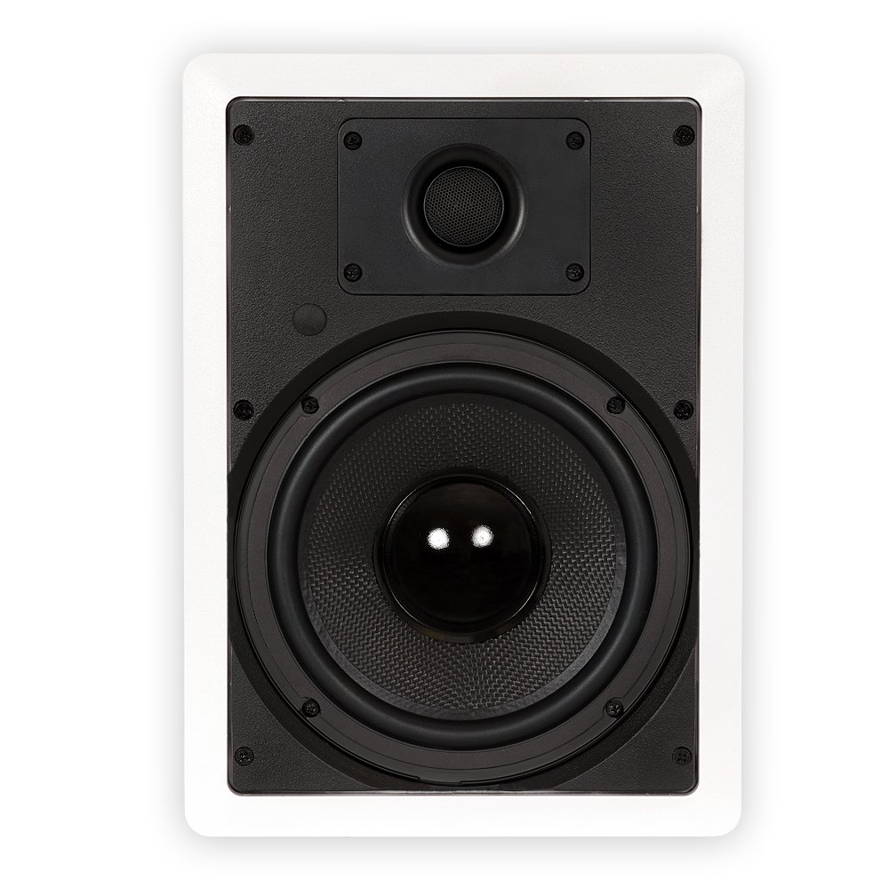 Theater Solutions TS80W 8-Inch In-Wall Speakers - White Pair for Surround Sound & Home Theater | Perfect for Living Rooms, Bedrooms & Home Cinemas