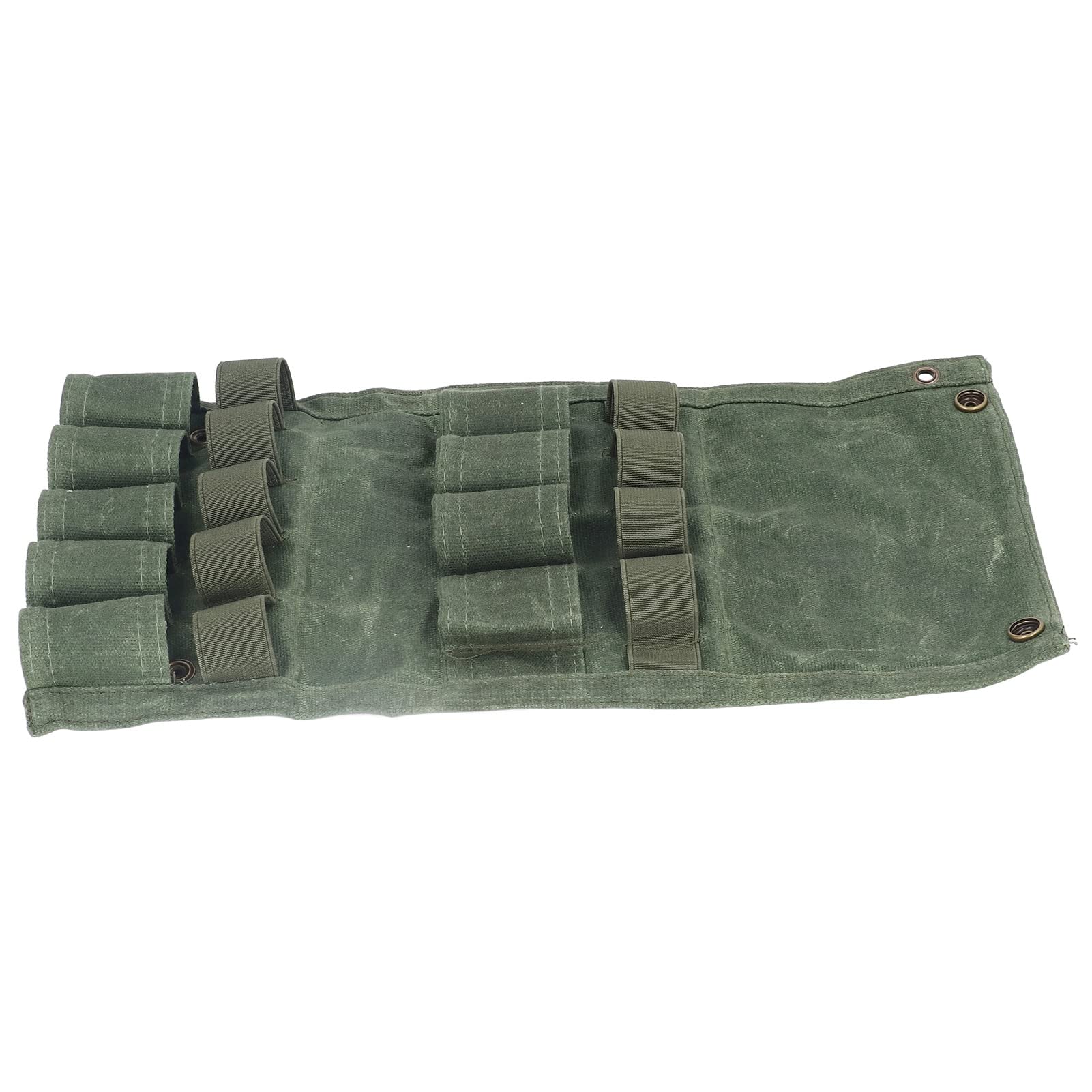 Portable Foldable Spice Bottle Holder - Durable Canvas Rope Organizer for Seasoning Jars | BBQ, Camping & Kitchen Storage (Army Green) | Perfect for Outdoor Cooking, Picnics & Home Use