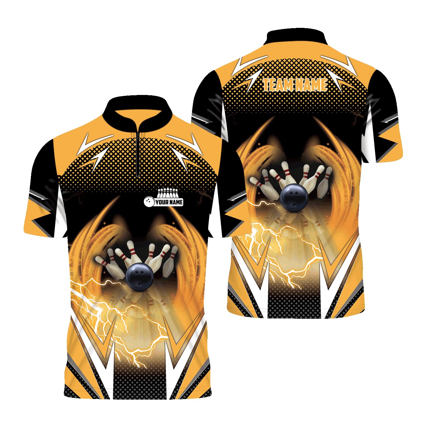Custom Bowling Shirts for Men - Personalized 3D Polo & Quarter Zip Bowling Jerseys | Team Uniforms & League Bowling Apparel