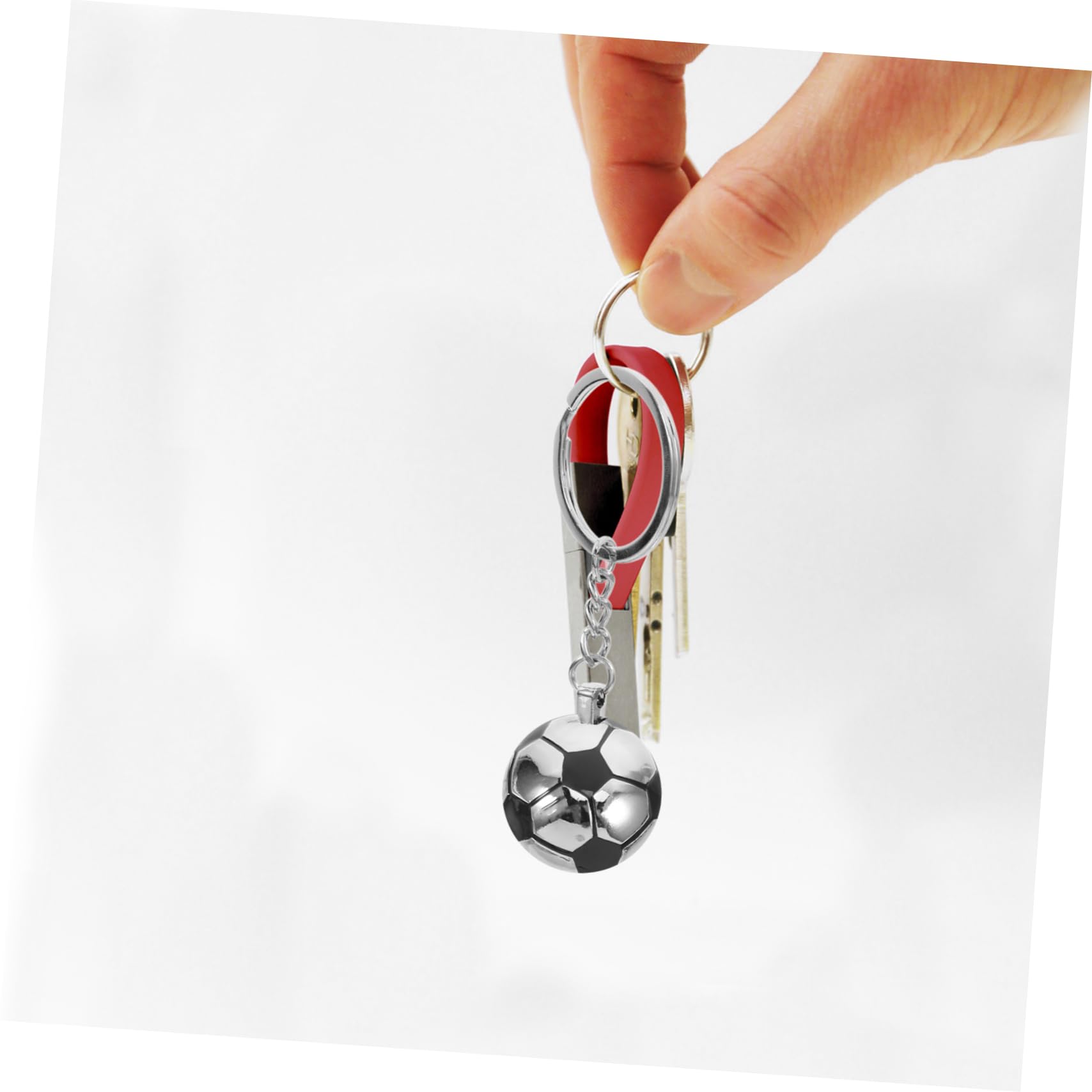ORFOFE 4-Piece Football Keychain Set - Premium Metal Soccer Player Charms & Team Souvenir Keyrings - Perfect for Fans, Gifts & Game Day Accessories