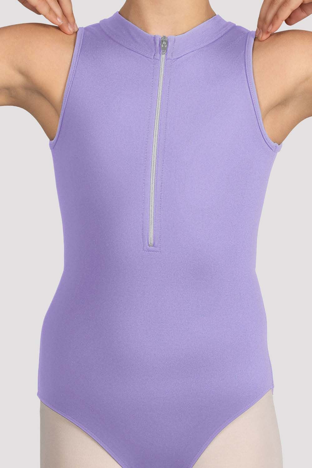 Mirella Glow Girl Zip Front Leotard for Girls - Ballet Dance Leotard with Front Zipper for Kids Dance Class, Performance & Recital