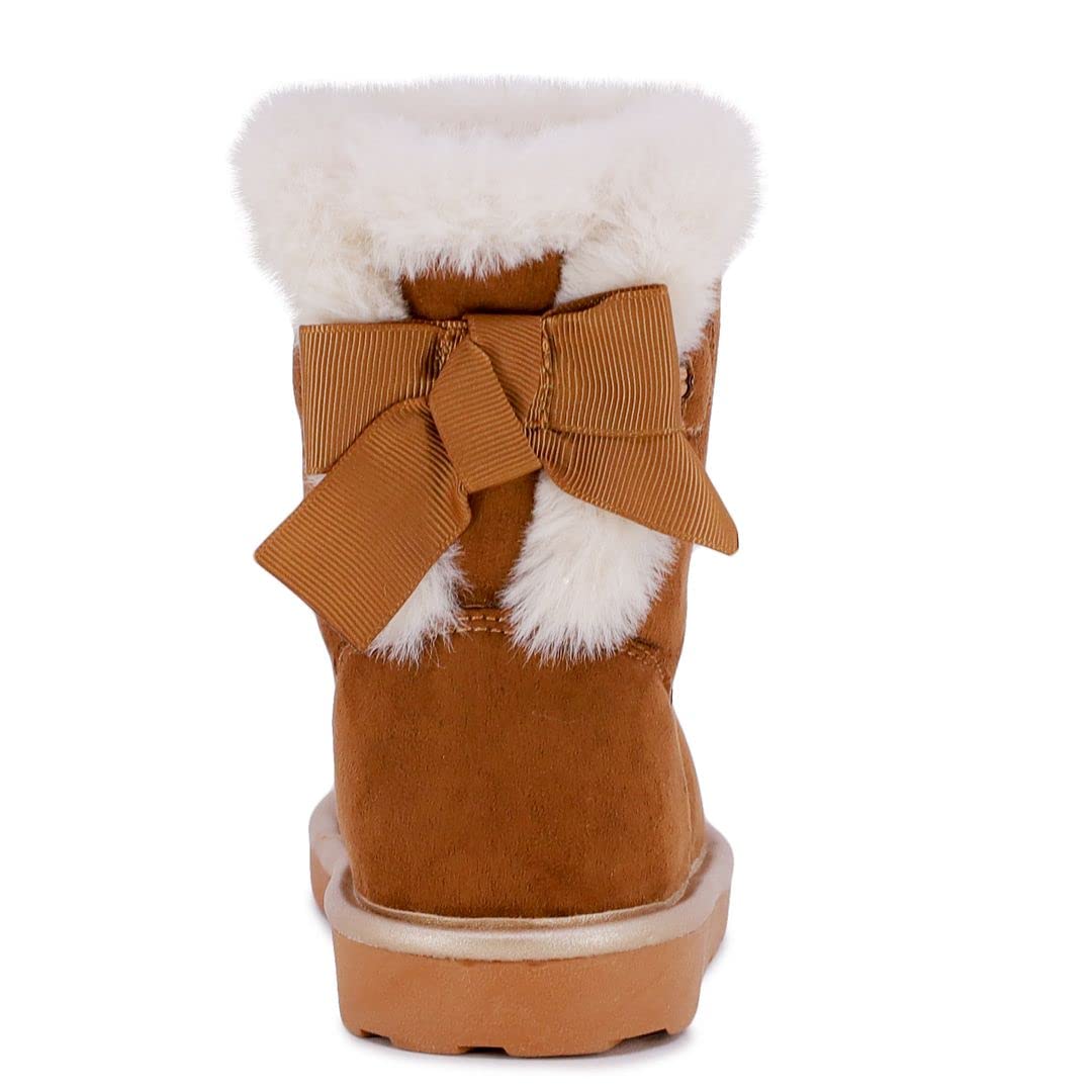 London Fog Girls' Toddler Derby Street Fashion Boots - Fur Lined Winter Boots for Warmth & Style | Perfect for Cold Weather Playdates & Outdoor Adventures
