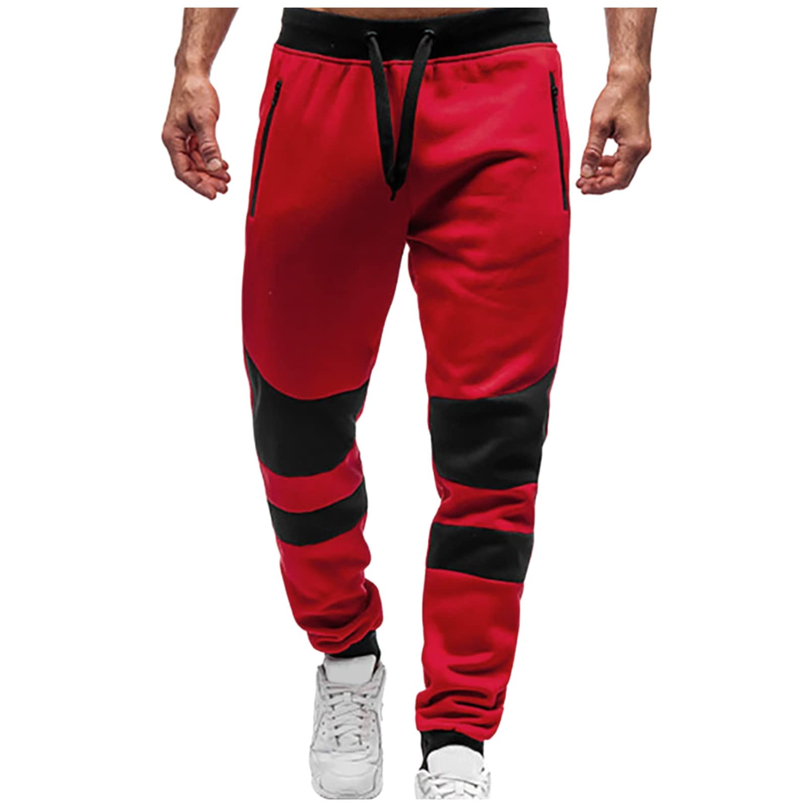Men's Stretch Casual Jogger Pants with Zipper Pockets - Slim Fit Sweatpants for Running, Gym & Lounge Wear - Drawstring Waist Athletic Pants for Workout & Everyday Comfort