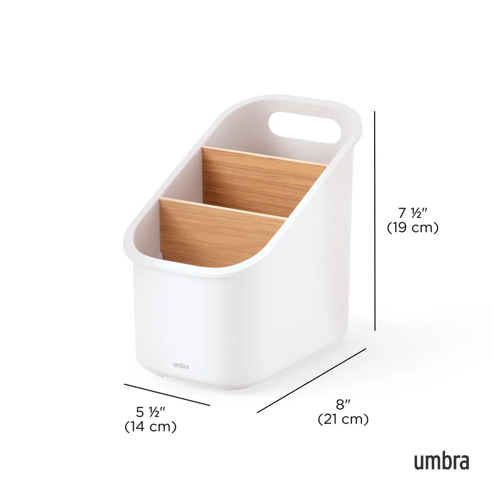 Bellwood Utensil Holder - Stainless Steel Kitchen Organizer for Spoons, Forks & Knives - Perfect for Countertop, Drawer or Pantry Storage - Modern Home & Office Kitchen Accessory
