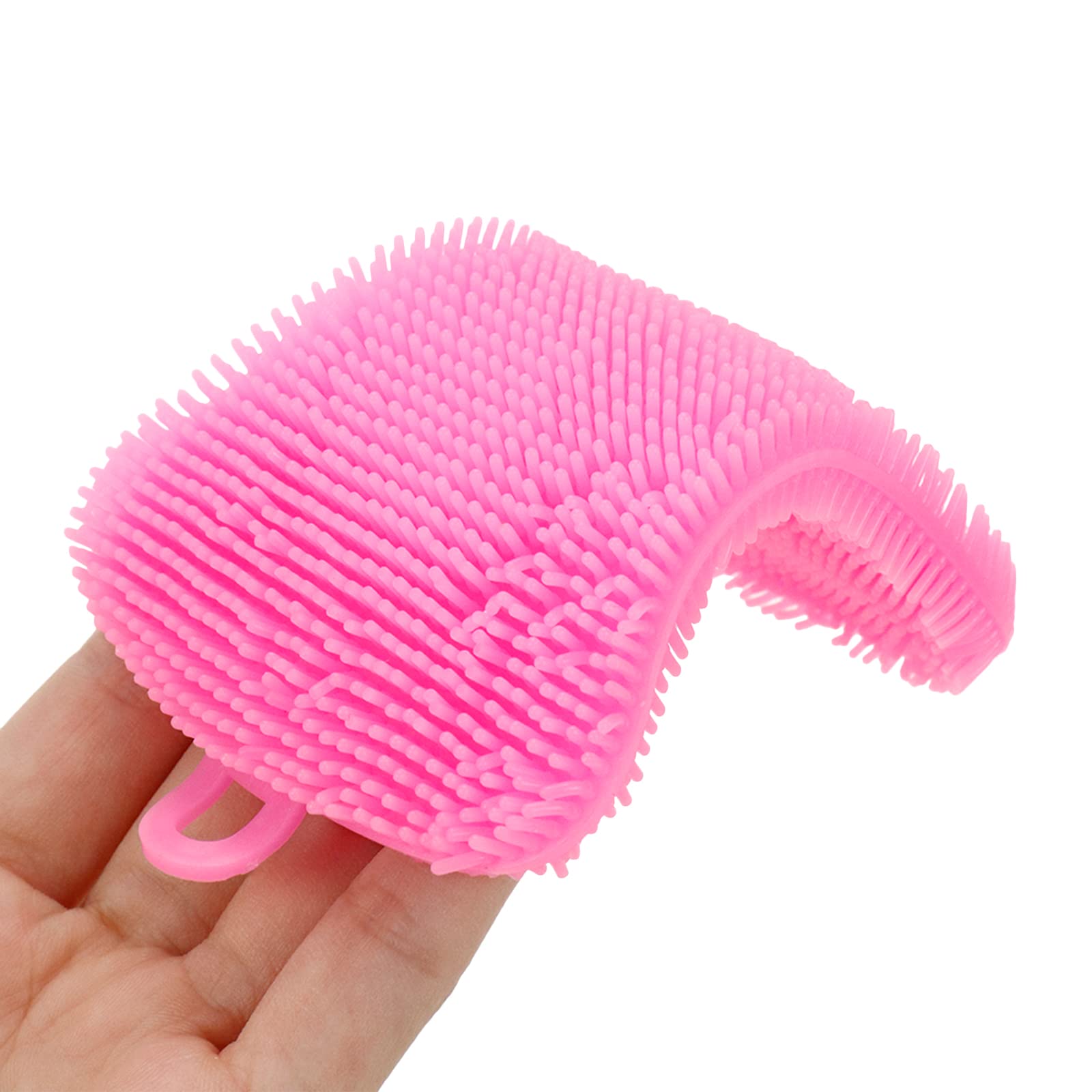 Pink Silicone Scrubber Sponges 5-Pack - Dish Cleaning for Kitchen