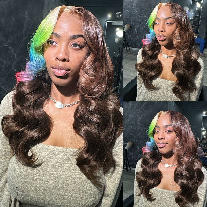 S3-Brown with Multi Colored Wavy