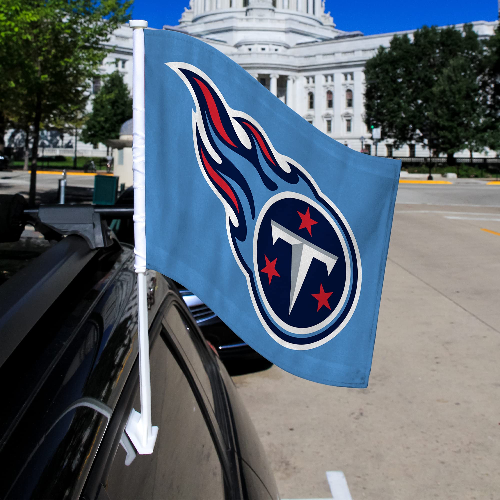 NFL Double-Sided Car Flag - Rico Industries Officially Licensed Team Car Accessory for Game Day & Tailgating - Perfect for Football Fans & Road Trips