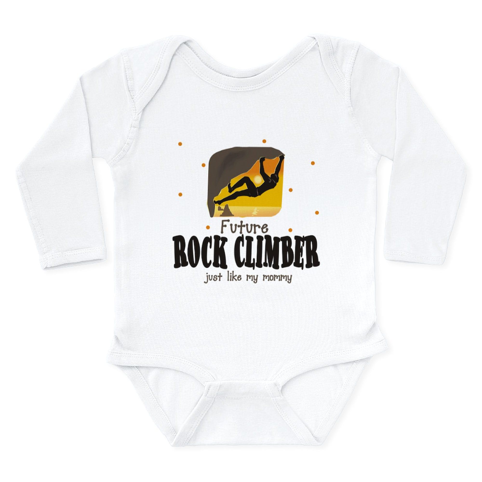 Future Rock Climber Like Mommy Baby Bodysuit - Cute Long Sleeve Infant Romper for Outdoor Adventures & Family Hiking Trips
