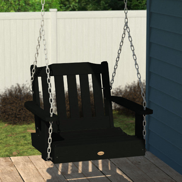 Lehigh Single Seat Swing - Outdoor Porch Swing for Patio, Garden, Backyard - Comfortable Hanging Chair with Durable Steel Frame - Perfect for Relaxing, Lounging & Enjoying Nature