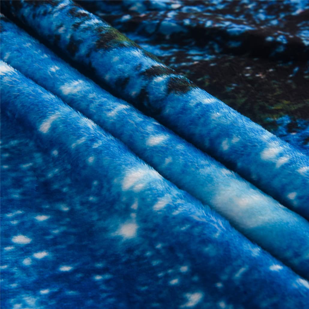 Starry Night Galaxy Fleece Throw Blanket - 80 x 58 Inch Soft Cozy Blanket for Couch, Sofa, Bed & Travel - Perfect for Home Decor, Camping & All Seasons Use