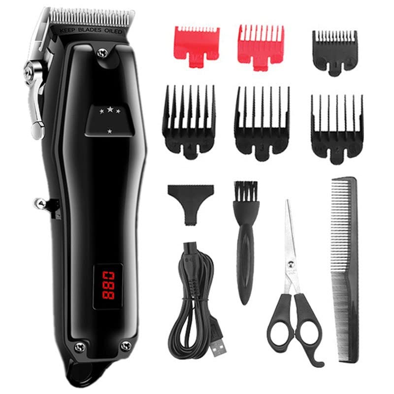 Professional Cordless Hair Clippers for Men - Rechargeable Electric Hair Trimmer with Adjustable Settings | Perfect for Home Barbering, DIY Haircuts & Beard Grooming