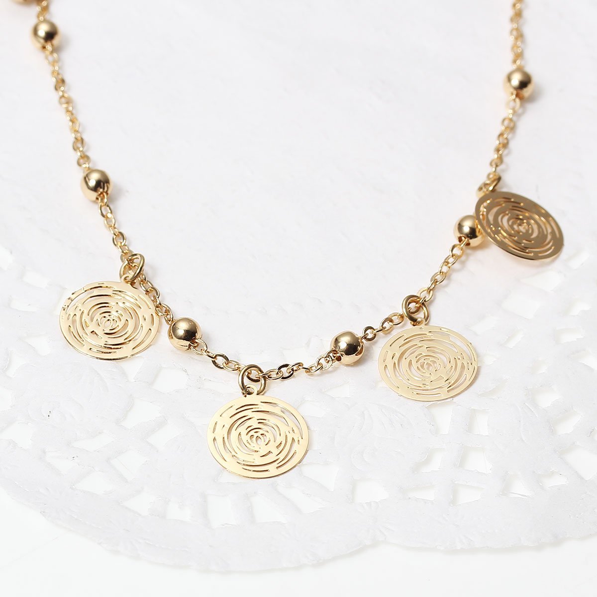 Elegant Sparkling Filigree Stamped Bell Bracelet for Women - Perfect for Parties, Weddings & Date Nights