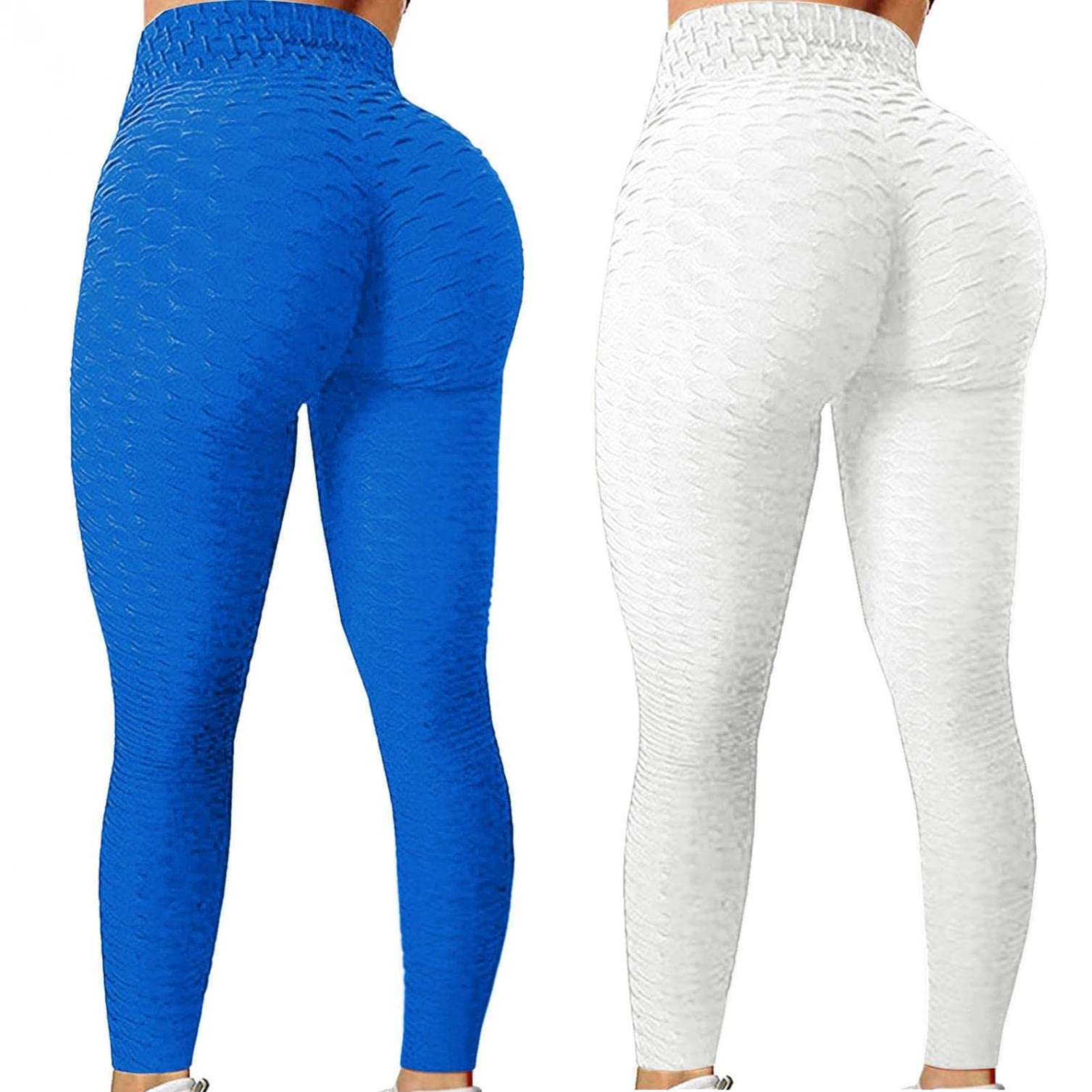 2 Pack Women's High Waist Yoga Pants - Butt Lifting Tummy Control Seamless Leggings for Workout & Exercise | Perfect for Gym, Yoga, Running and Daily Wear