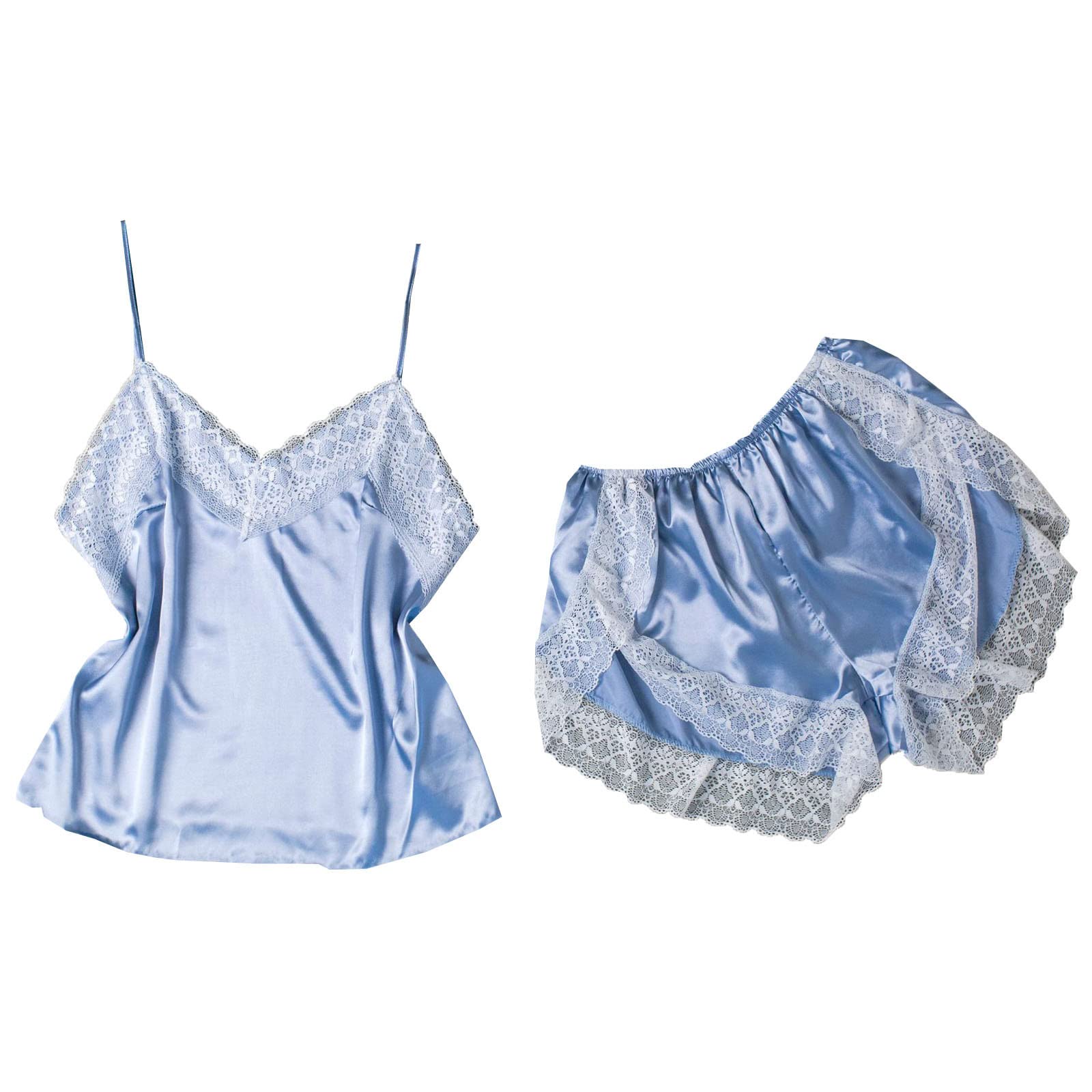 Firzero Women's Floral Lace Pajama Set - Sexy Cami & Shorts Sleepwear, Comfortable Nightwear & Lounge Pajamas for Bedtime, Vacation & Romantic Nights
