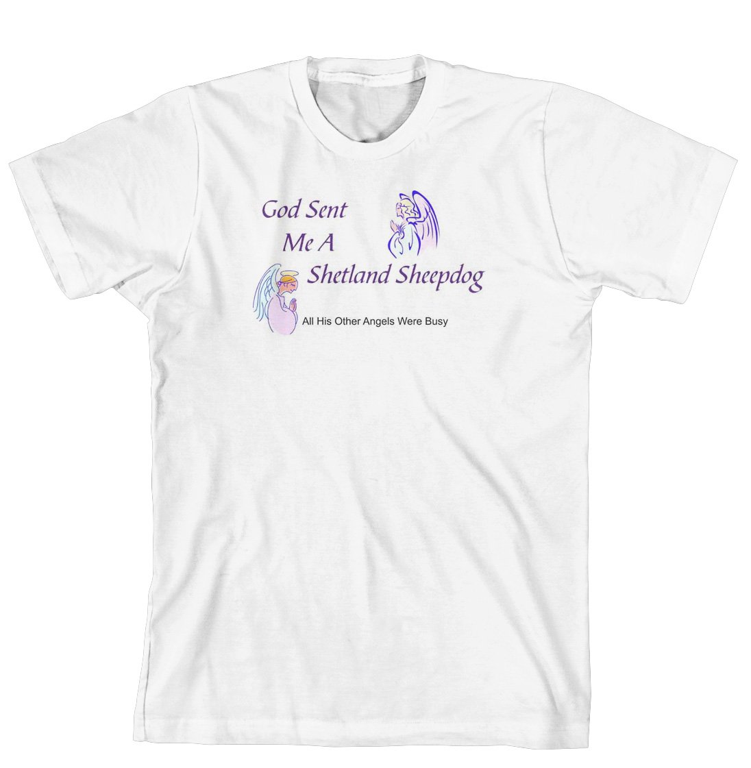 God Sent Me A Shetland Sheepdog T-Shirt - Funny Dog Lover Gift - Soft Cotton Tee for Sheltie Owners & Pet Lovers - Perfect for Casual Wear, Dog Parks & Pet-Themed Parties