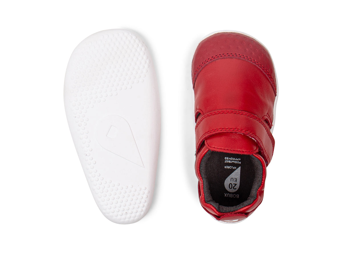 BOBUX XPLORER GO TRAINER Sneakers for Kids - Comfortable Red Walking Shoes for Boys & Girls - Perfect for School, Playground & Outdoor Activities