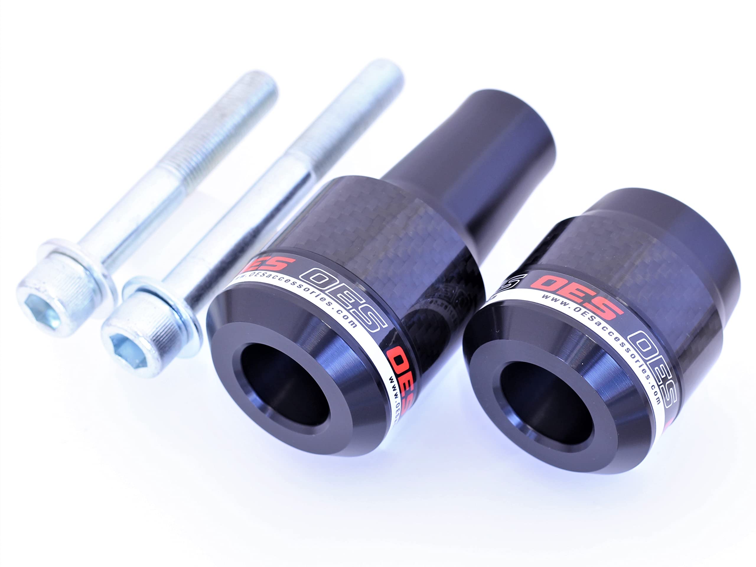 OES Carbon Frame Sliders for Yamaha YZF R1/R1M 2015-2025 - No Cut Red - Motorcycle Protection