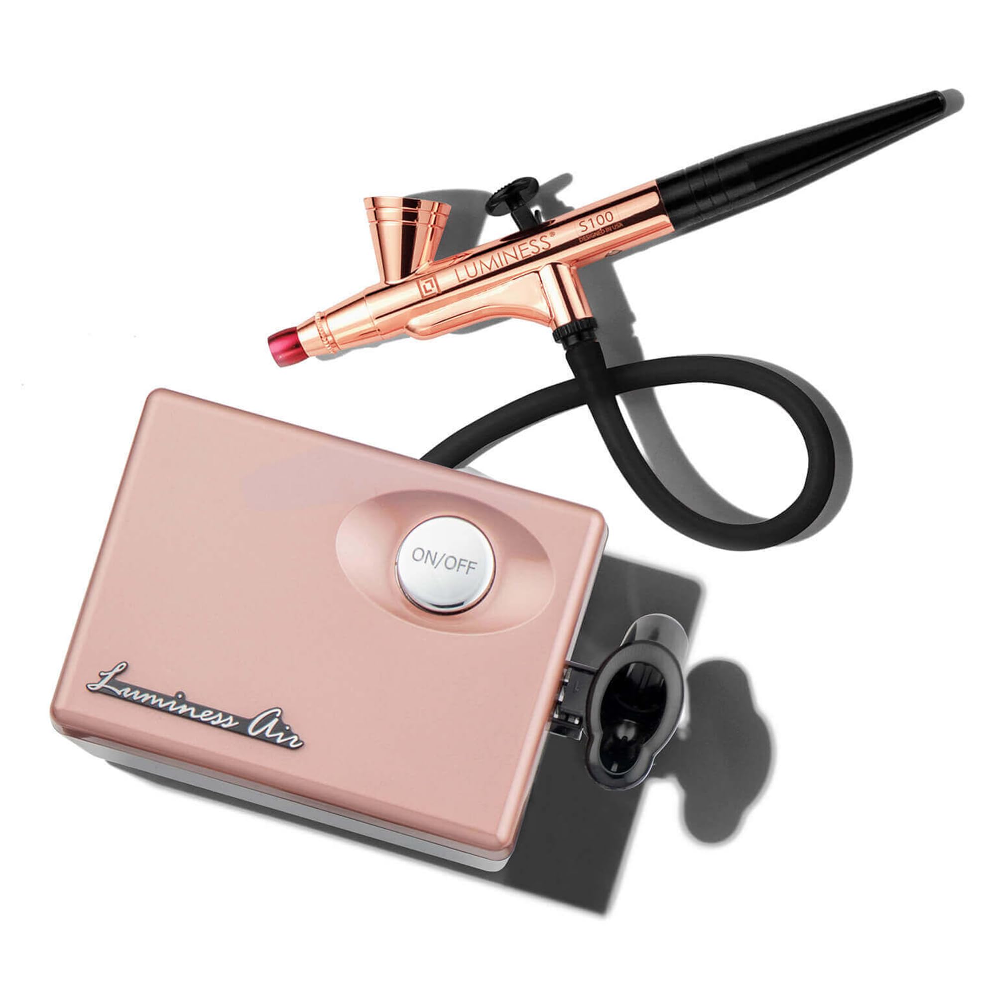 LUMINESS Legend Airbrush Makeup System - Portable Airbrush Kit with Quiet Compressor, Touchless Makeup Sprayer for Flawless Foundation & Contouring - Perfect for Bridal, Professional & Everyday Makeup Application