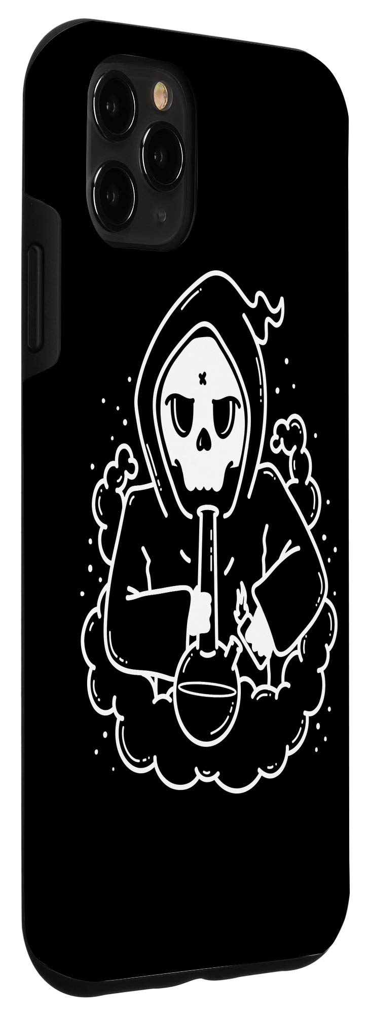 iPhone 11 Pro Max Case - Funny Grim Reaper Smoking Bong Design - Protective Cover for Men & Women - Perfect Gift for Stoner Friends & Halloween Parties
