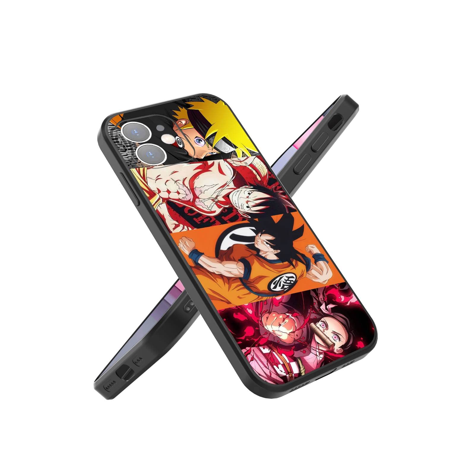 ICEJAYXIN Anime Eyes iPhone 12 Case - Cool Cartoon Design Soft TPU Protective Cover for Men & Boys | Perfect for Daily Use, Gaming & Anime Fans