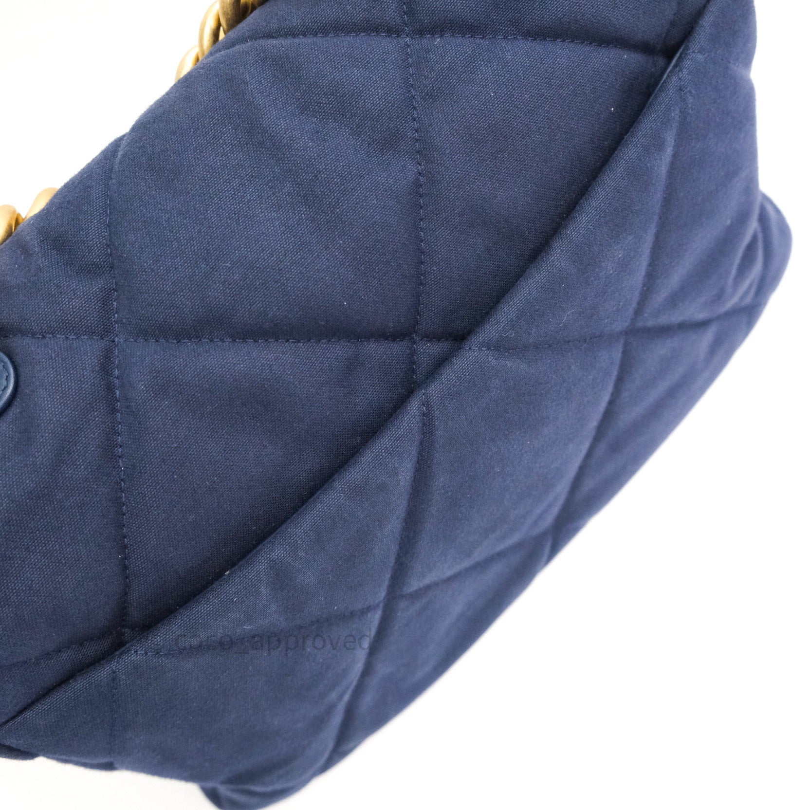 Chanel 19 Medium Flap Bag in Navy Canvas with Mixed Hardware - Luxury Designer Handbag for Women, Perfect for Work, Travel & Evening Events