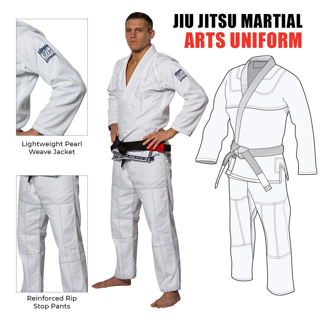 Premium FUJI Boys Karate Uniform - Authentic Japanese Martial Arts Gi for Kids - Ideal for Training, Competitions & Dojo Practice