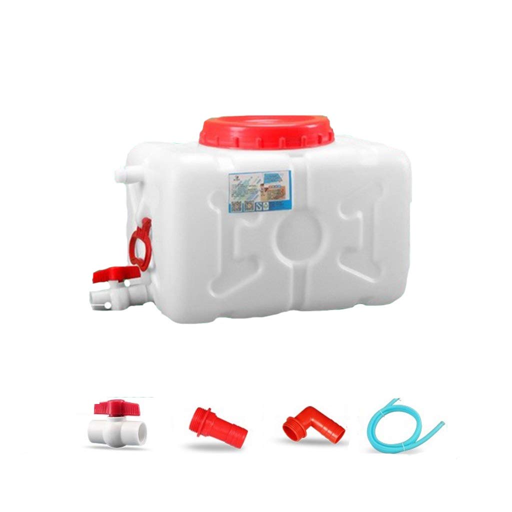 25L Portable Water Tank Carrier - Small Capacity Horizontal Square Water Container with Faucet for Camping, Hiking, Hurricane Emergency | Outdoor Water Storage Jug for Home, RV, and Survival Kits