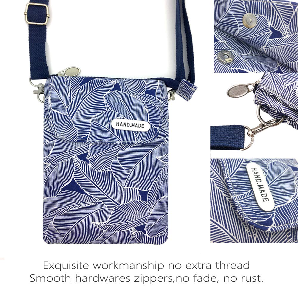 Stylish Canvas Crossbody Phone Purse for Women & Teens - Roomy Wallet Bag with Adjustable Shoulder Strap - Perfect for Shopping, Travel & Daily Use