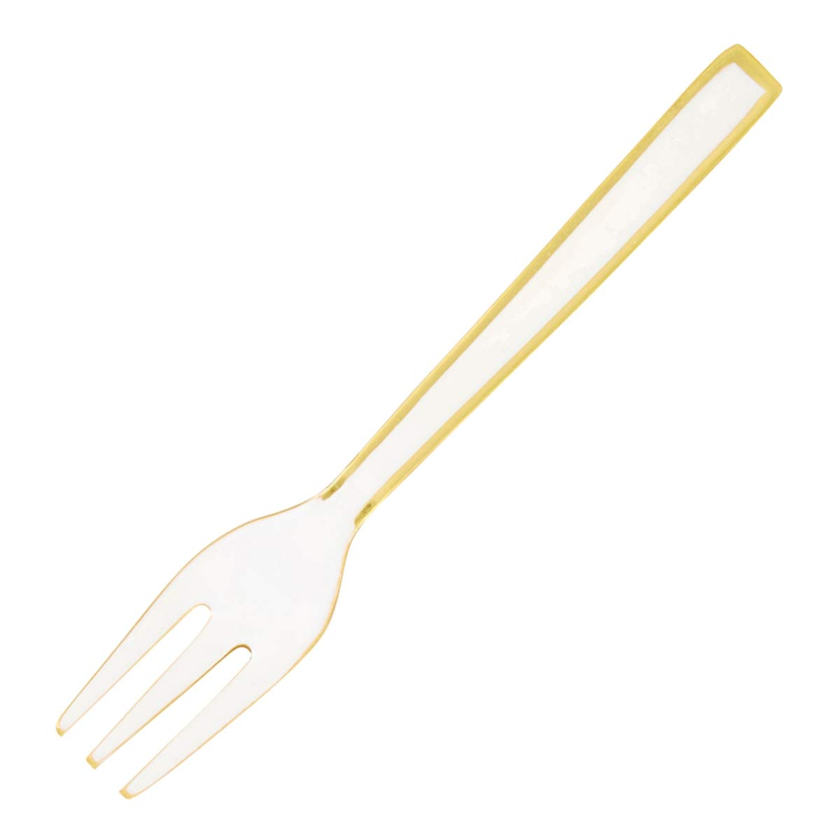 2-Piece White and Gold Forks Set - Elegant Flatware for Dining, Parties, and Home Decor