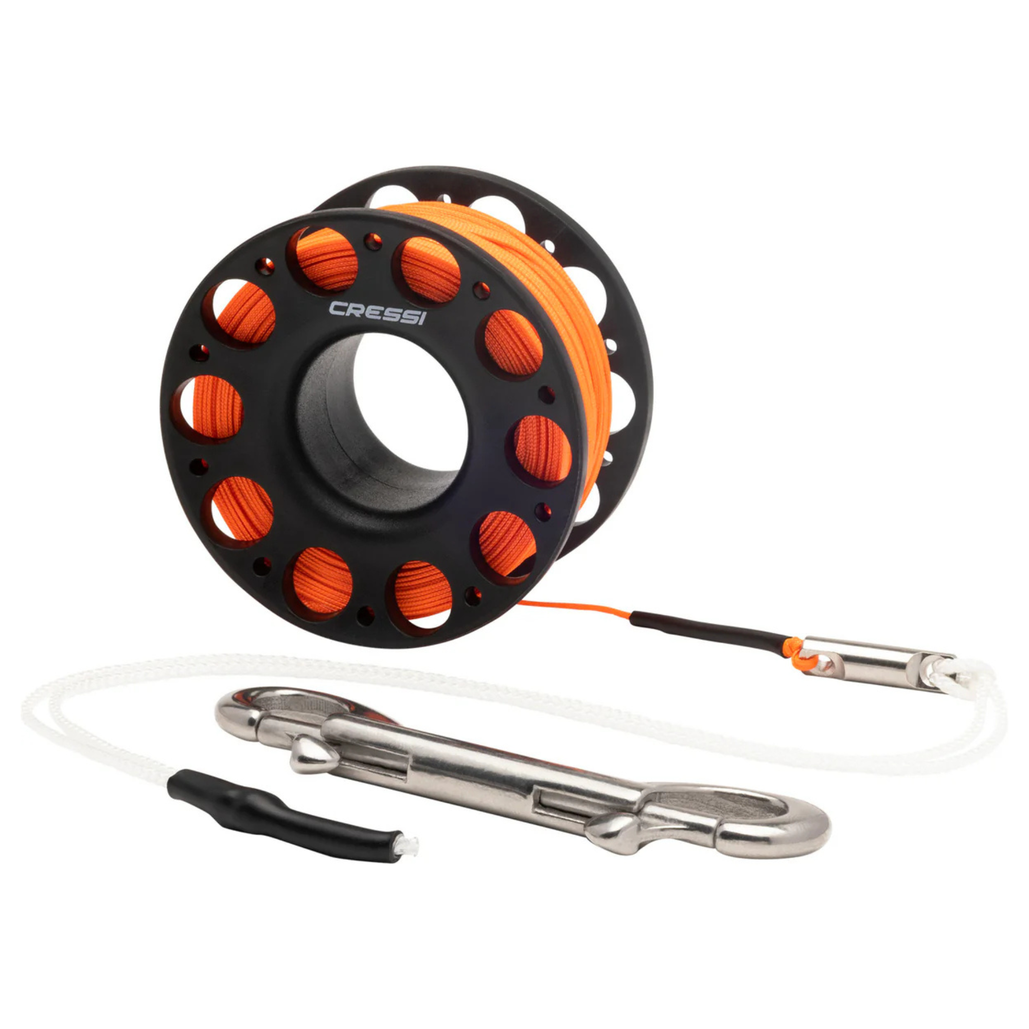 Cressi Finger Spool - 100ft/30m Diving Reel with Stainless Steel Swivel for Scuba Diving, Spearfishing & Underwater Photography - Compact & Lightweight Dive Gear Accessory