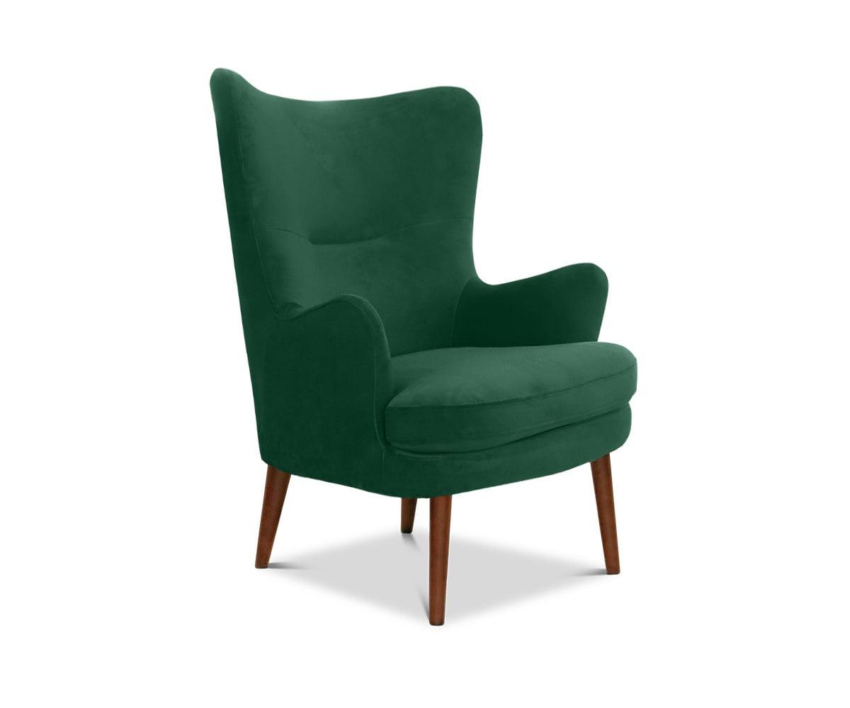 Airlie Chair - Modern Accent Chair for Living Room, Bedroom & Office - Stylish Upholstered Armchair with Wooden Legs - Perfect for Relaxing, Reading & Decorating