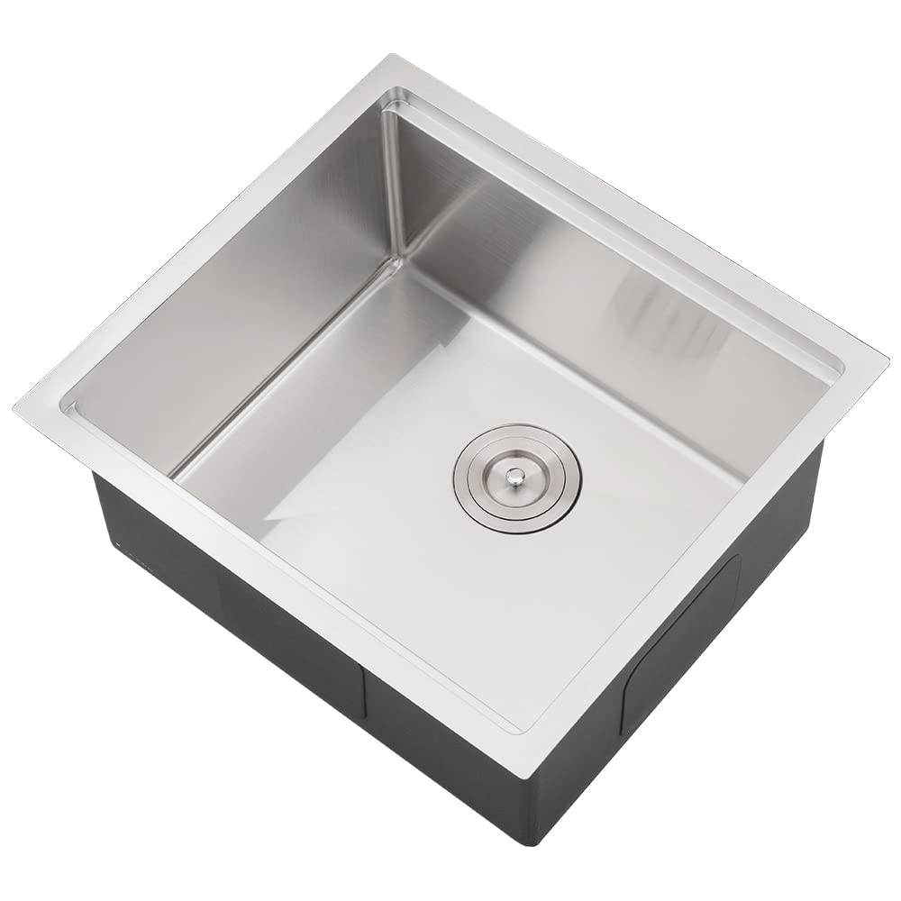 21x17 Inch Undermount Bar Sink - 16 Gauge Stainless Steel Single Bowl Kitchen Sink for RV, Wet Bar & Prep Station with Cutting Board | Perfect for Small Kitchens, Outdoor Cooking & Mobile Homes
