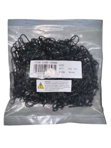 F.J Neil 100 Pack 1/0 Black 3-Way Snap Fasteners with #56 Size - Perfect for Sewing, DIY Crafts, and Leatherworking Projects