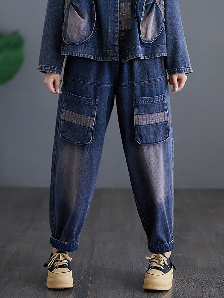 Women's Casual Spring Washed Denim Pants - Distressed Slim Fit High Waist Jeans for Everyday Wear | Perfect for Office, Dating & Weekend Outings
